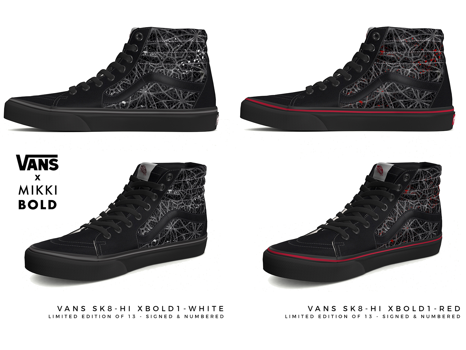 VANS SK8-HI XBOLD1 série limitée design Mikki Bold — 1/1